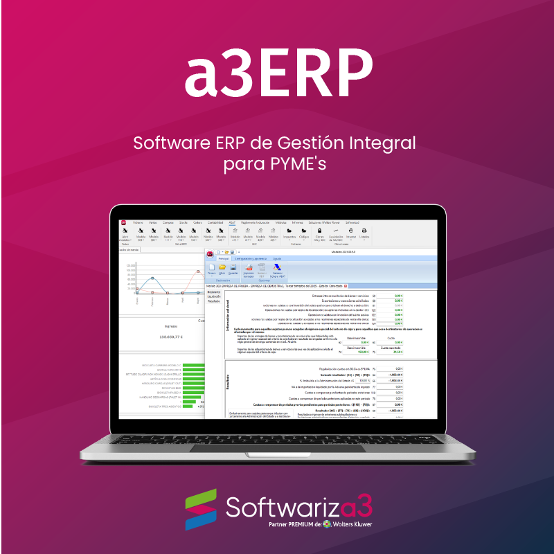 Pantalla de a3ERP, solución implantada en Vidal Murcia Seguros