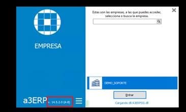 Versión de a3ERP reciente