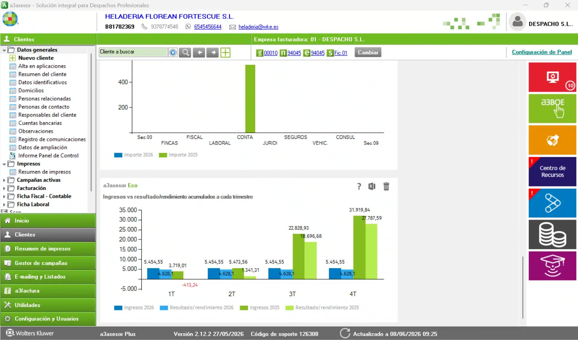 gestion masiva de clientes a3asesor plus