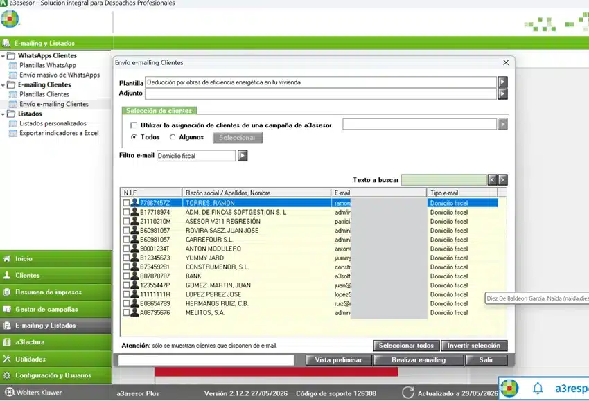 listados personalizados a3asesor plus